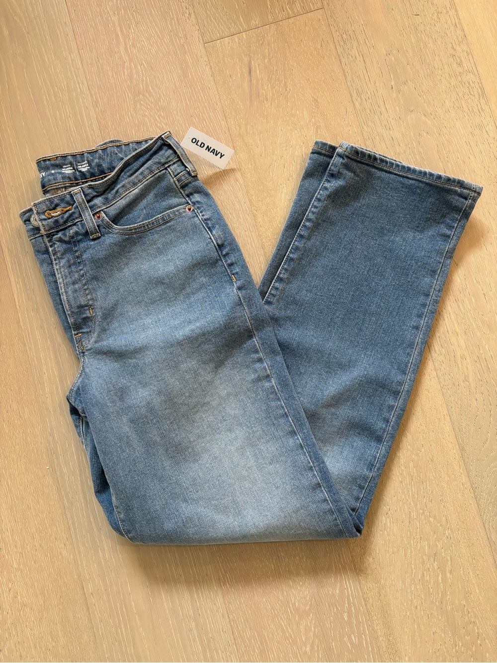 Old Navy Medium Blue Straight-Leg Denim Jeans